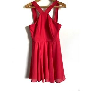 Lulus Forevermore skater dress in red. Size Medium.
